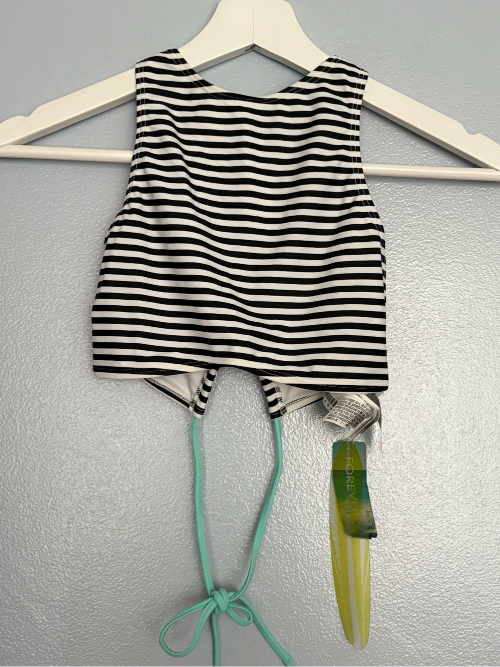 Striped Black & White Crop Top size:M but looks more like a small